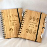 Wooden notebook Recipes to personalize