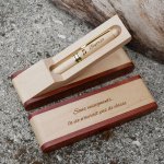 Wooden pen box engraved in a box to personalize 