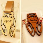 5 Wooden Cicada place cards to personalize
