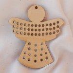 Wooden Christmas angel to embroider and decorate yourself 