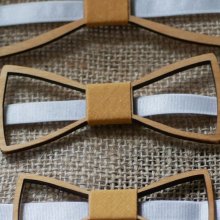 French openwork wooden bow tie for children